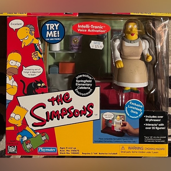 Playmates Simpsons WOS Springfield Elementary Cafeteria with Lunchlady Doris. - Picture 1 of 1
